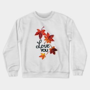 Printed paper Quilling maple leaf card Crewneck Sweatshirt